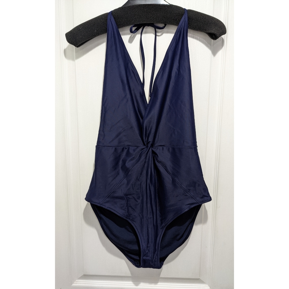 aerie | Plunge one-piece swimsuit in Navy